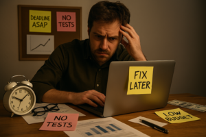 On n’a pas le temps de faire bien, mais on a toujours le temps de réparer les conneries.